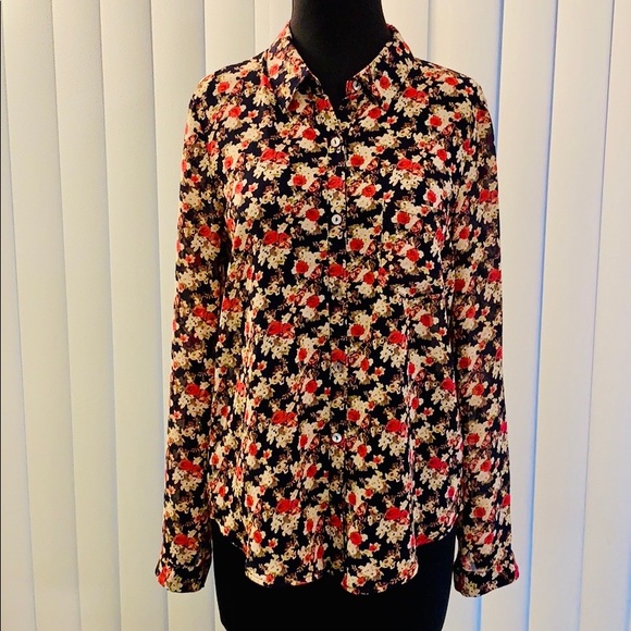 3 Forever 21 long sleeve button down blouses. - Picture 2 of 16